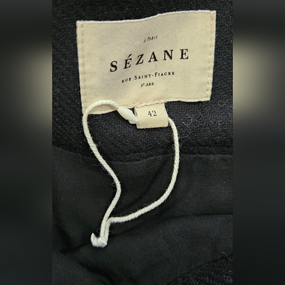 NWOT Sezane Gillie Skirt - size 42, black, wool - Picture 5 of 7